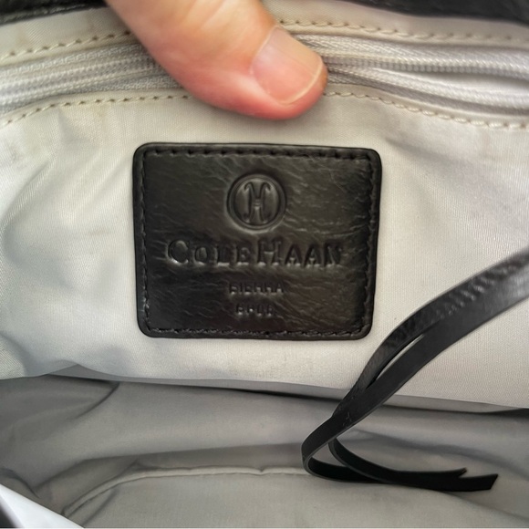 Cole Haan Black Leather Saddle Bag - Picture 4 of 11